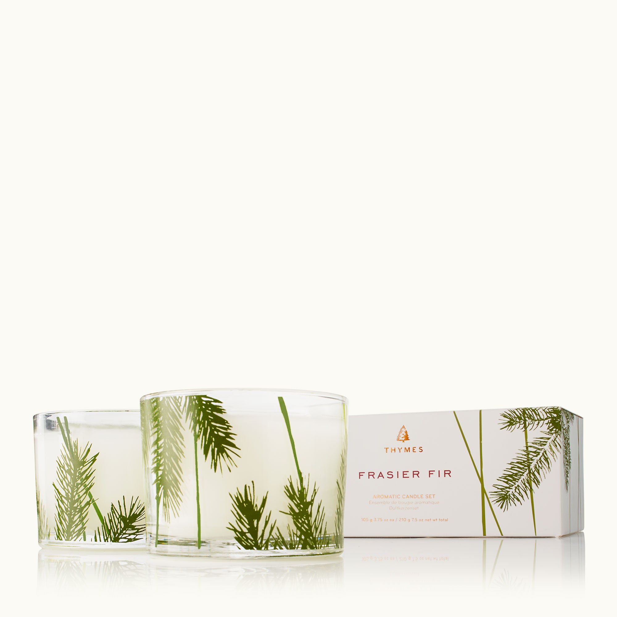 Thymes Frasier Fir Poured Candle Set - Pine Needle