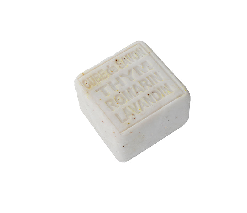 Maître Savonitto Exfoliating Thyme/Rosemary/Lavender Cube Soap 265g - Soap & Water Everyday