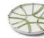 Amalfi Stoneware Appetizer Plate - White/Green