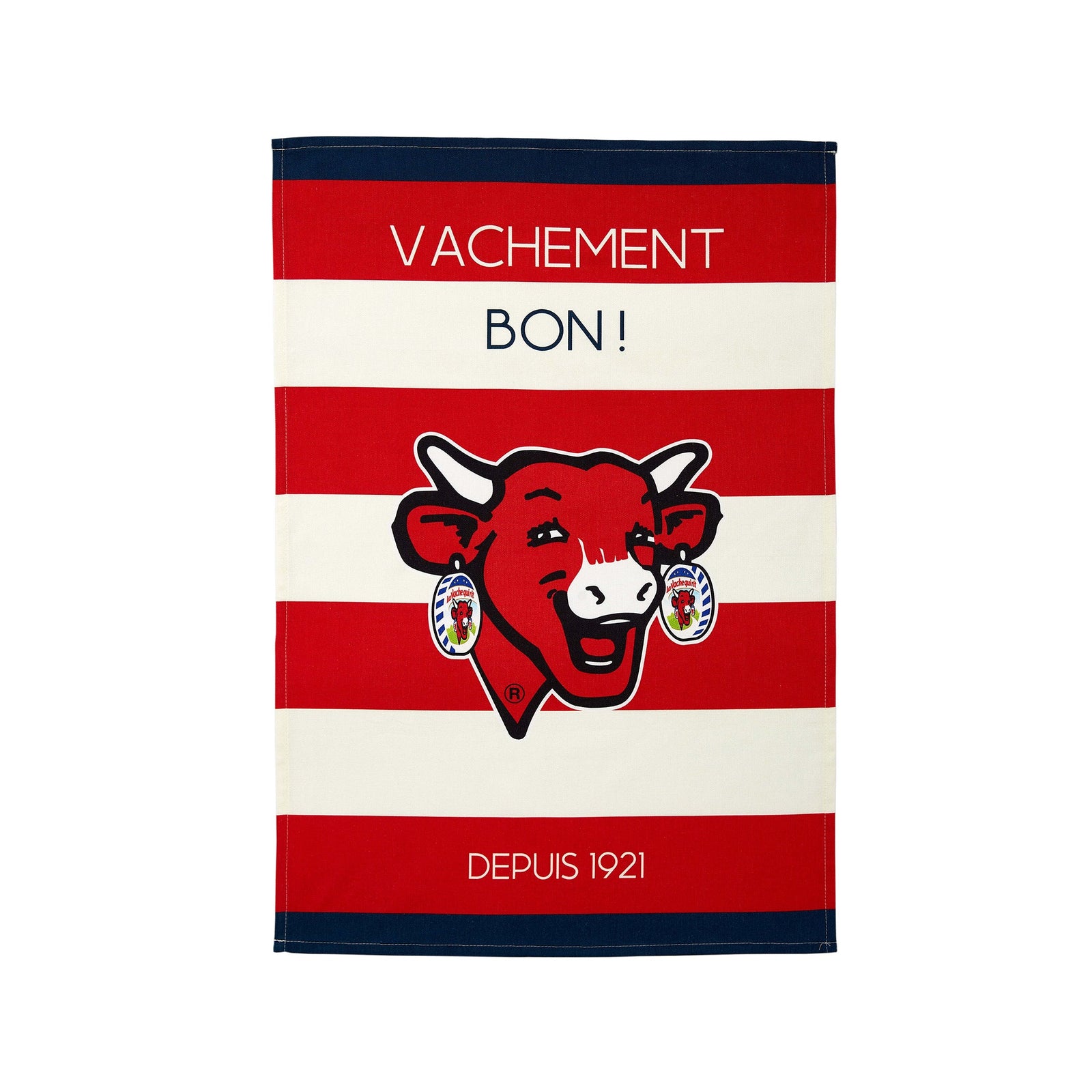 Coucke La Vache Qui Rit RayÃ© Rouge Tea Towel