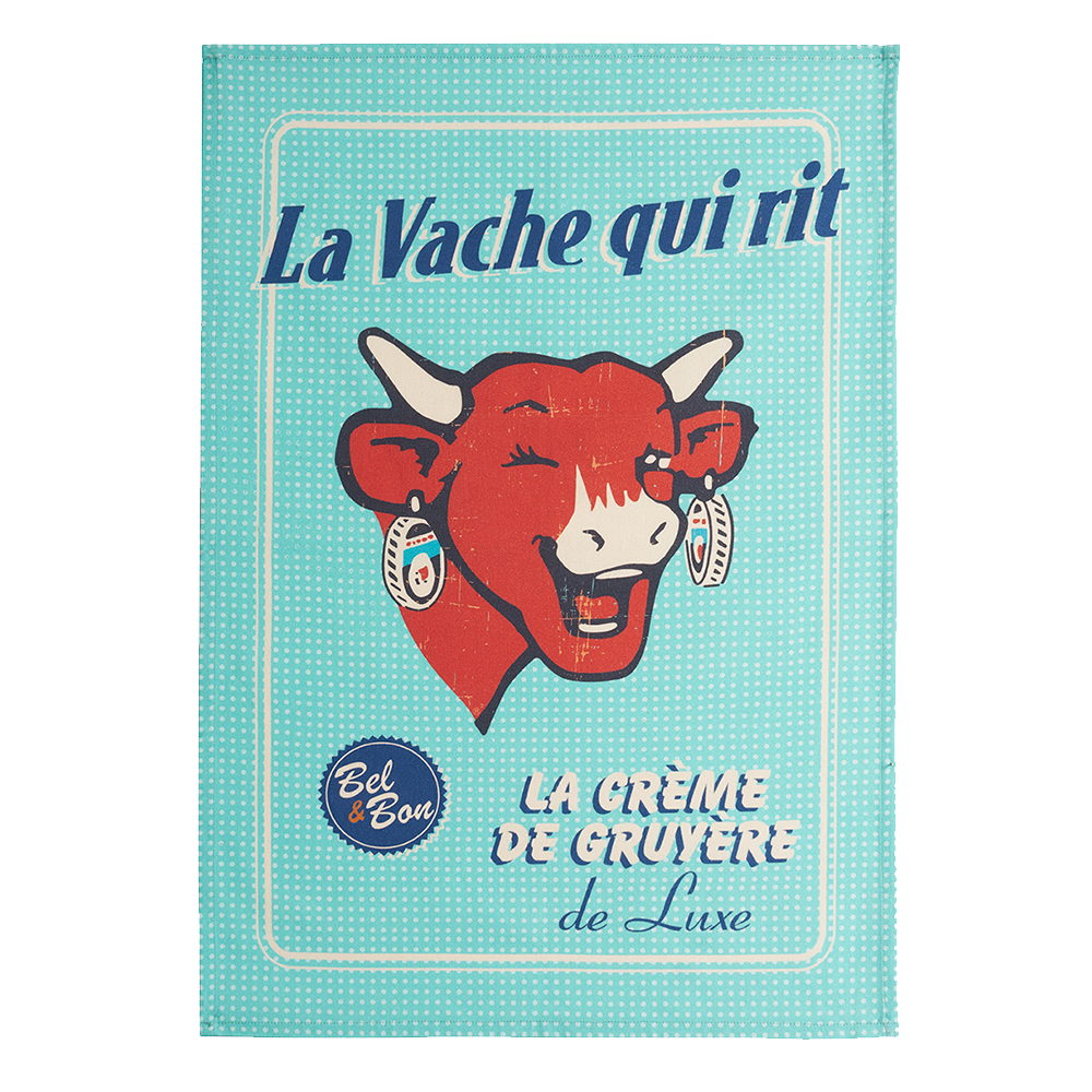 Coucke La Vache Qui Rit CrÃ¨me de GruyÃ¨re Tea Towel