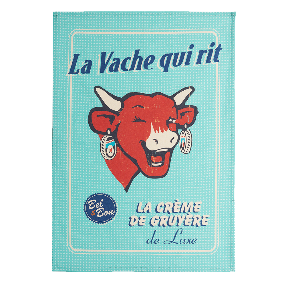 Coucke La Vache Qui Rit Creme de Gruyere Tea Towel