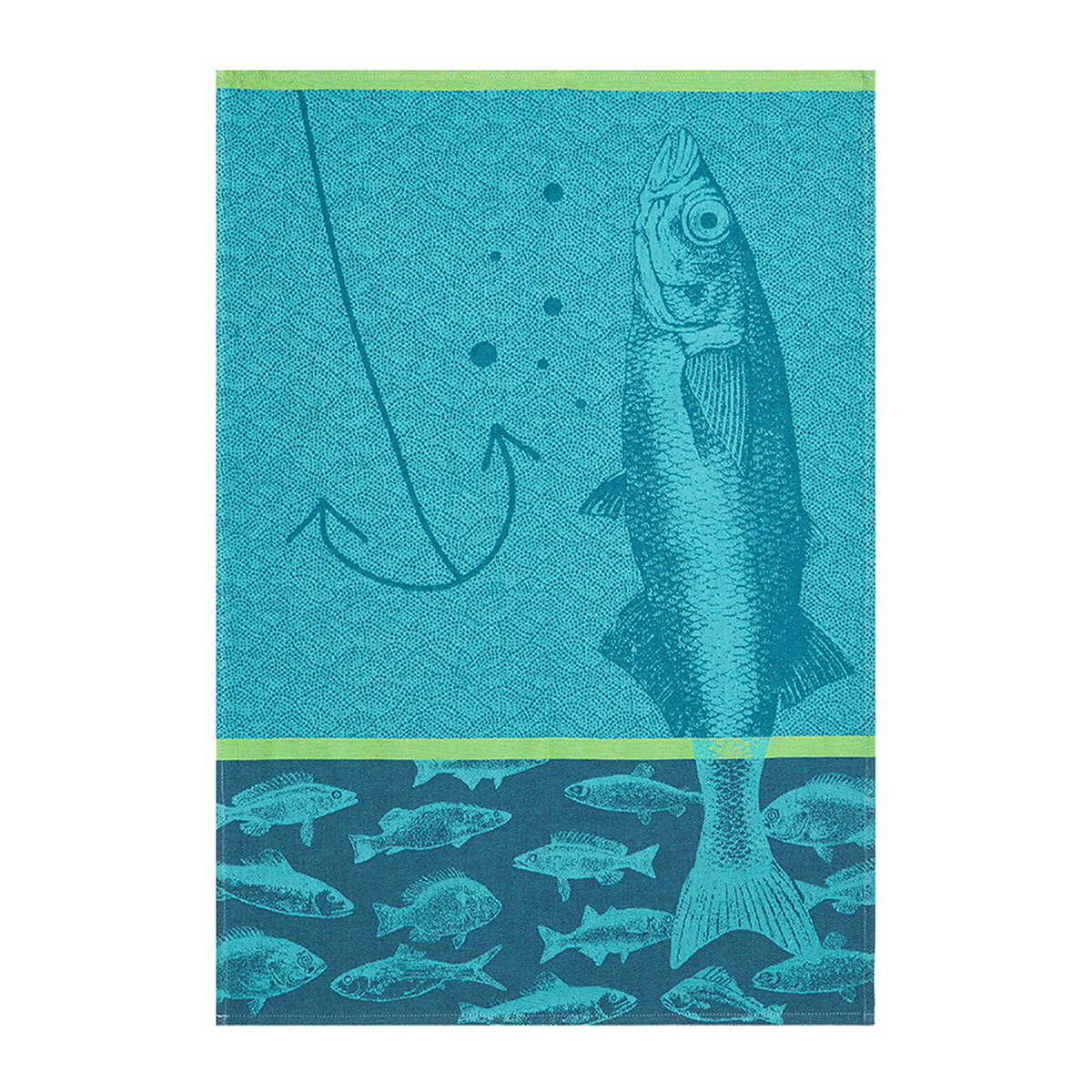 Coucke Poissons Blue Tea Towel