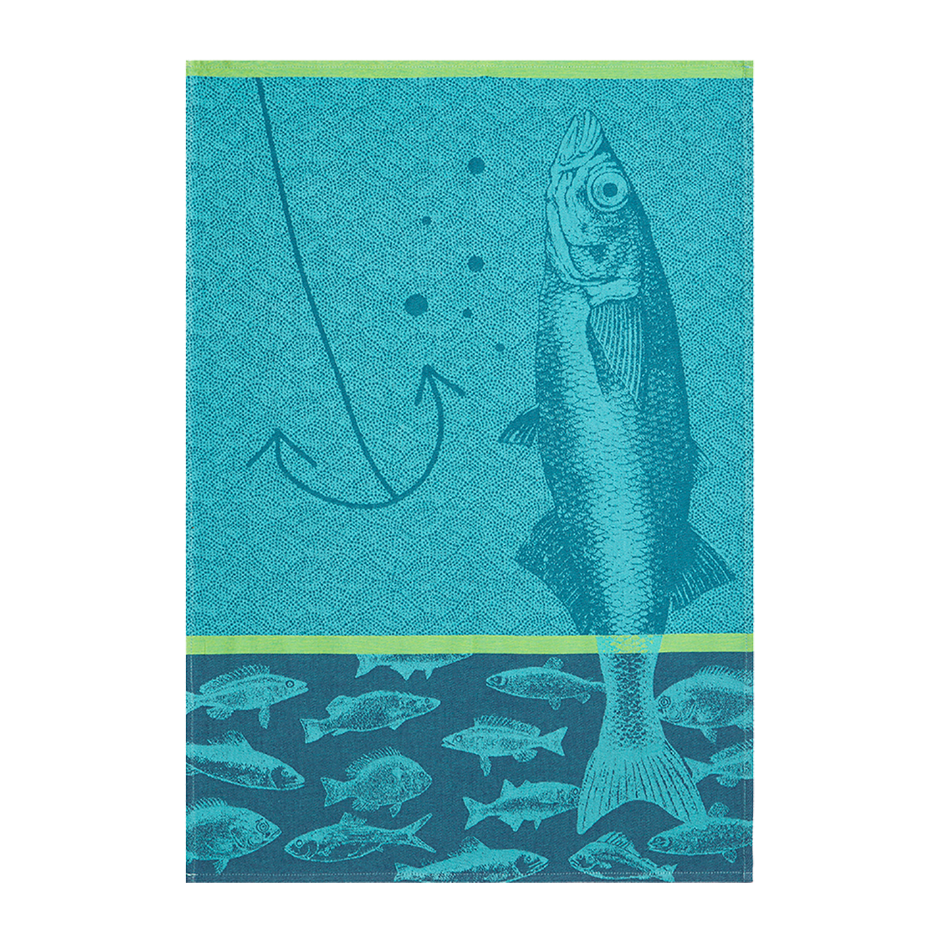 Coucke Poissons Blue Tea Towel