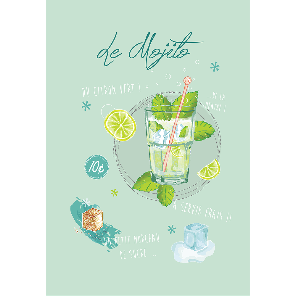 Coucke Mojito Tea Towel