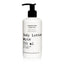Body lotion bottle with pump on a white background