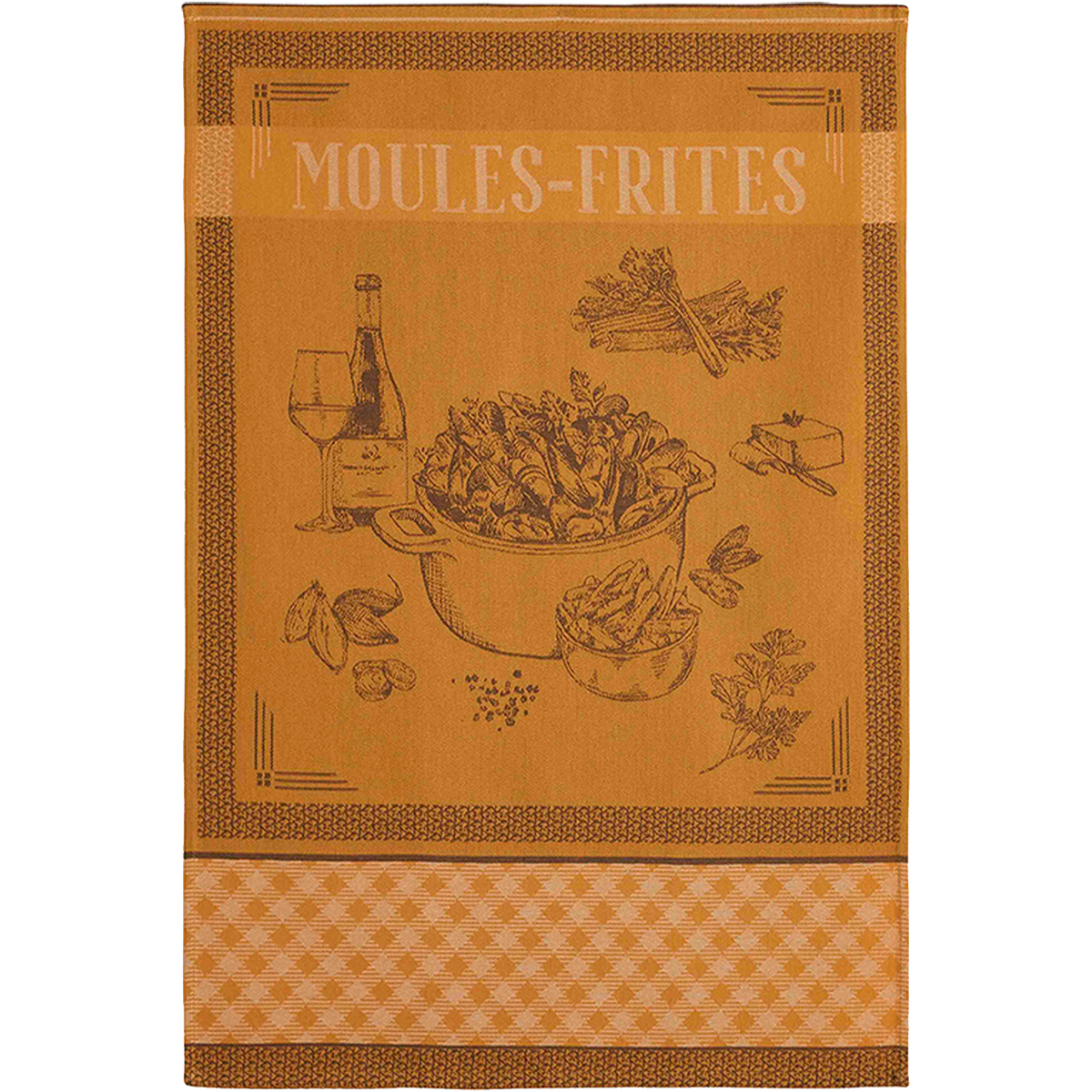 Coucke Moules Frites Tea Towel