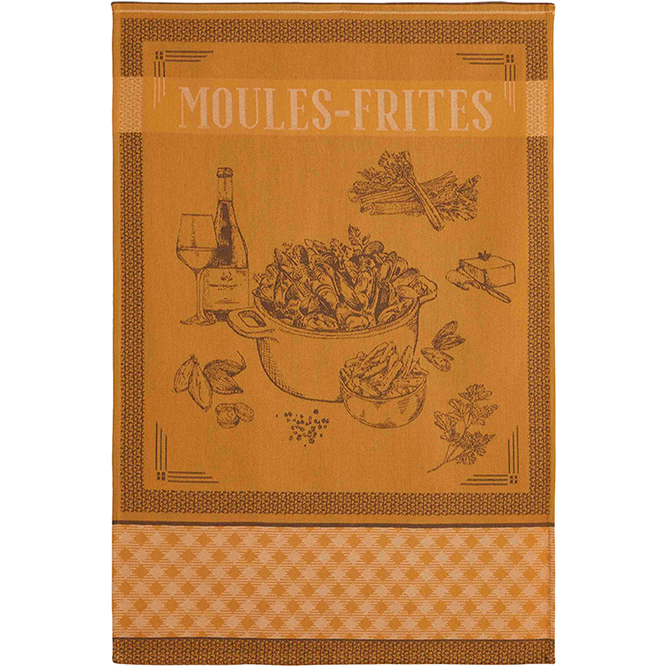 Coucke Moules Frites Tea Towel