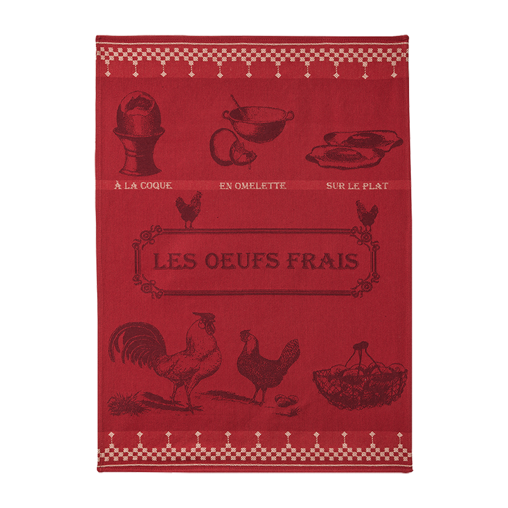 Coucke Oeufs Frais Tea Towel