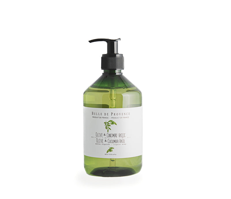 Belle de Provence Olive &amp; Cucumber-Basil Liquid Soap