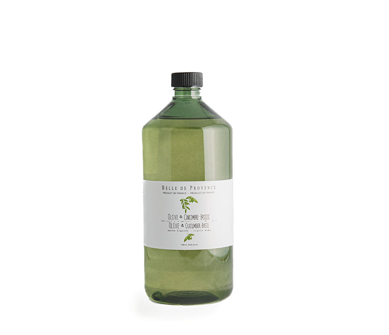 Belle de Provence Olive &amp; Cucumber-Basil 1L Liquid Soap