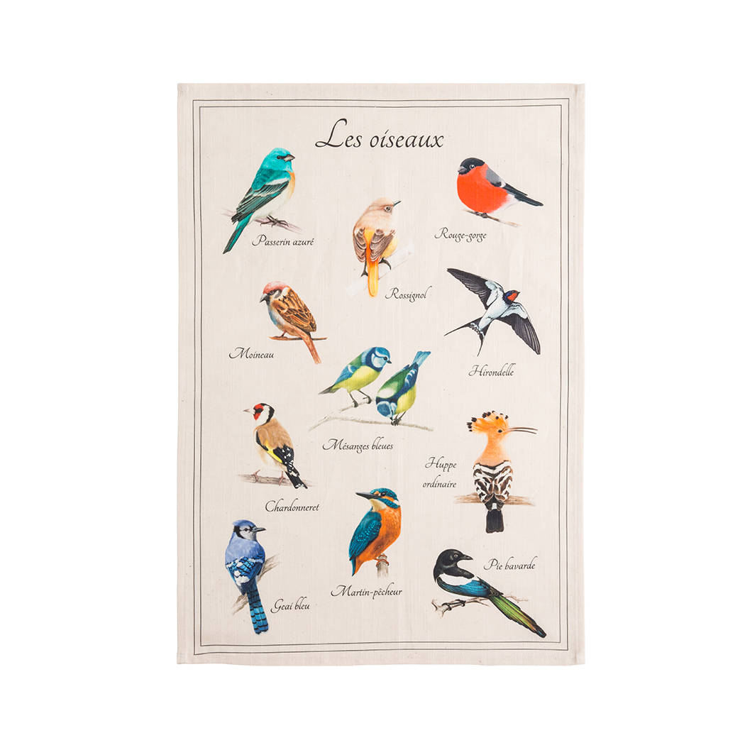 Coucke Les Oiseaux Tea Towel