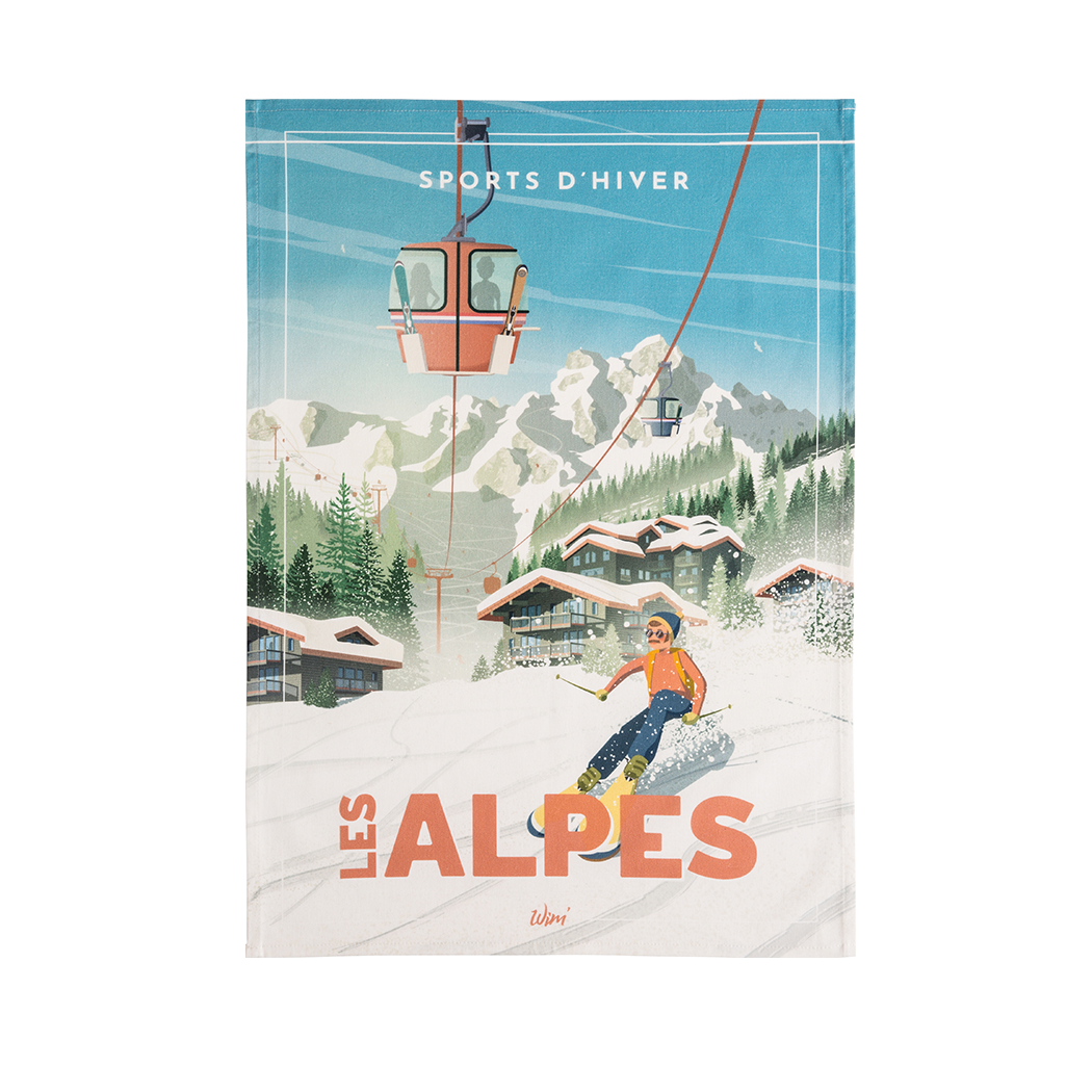 Coucke WIM Les Alpes Tea Towel