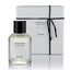 A clear glass bottle of Salina 100ml Eau de Parfum with a black cap, displayed next to its white packaging box with the brand name and product title visible.