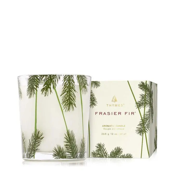 Thymes Frasier Fir Poured Candle - Pine Needle Glass