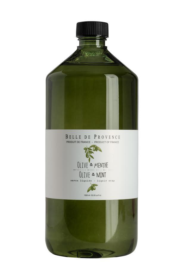 Belle de Provence Olive Mint Liquid Hand Soap 1L Refill - Soap & Water Everyday