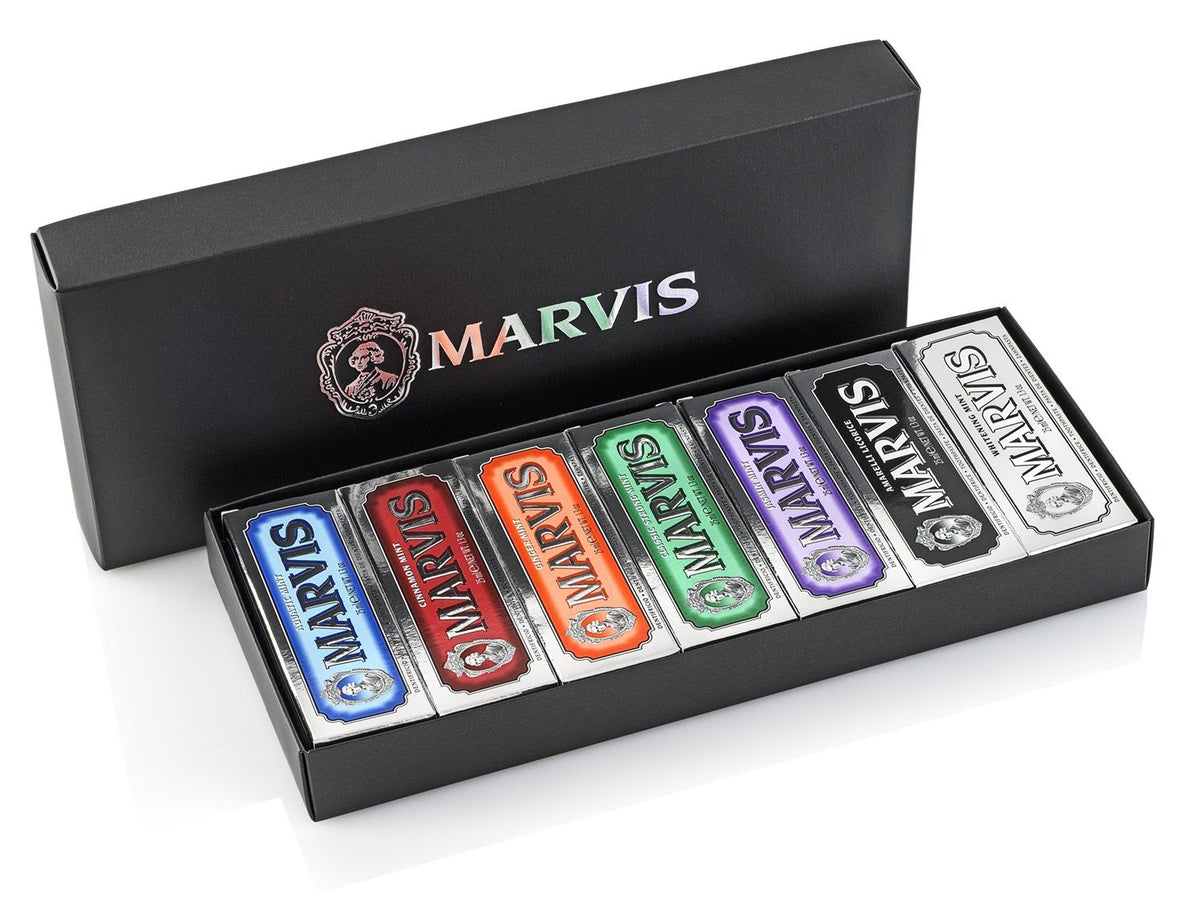 Marvis Toothpaste - Black Box Set - 7 Pack - Soap &amp; Water Everyday