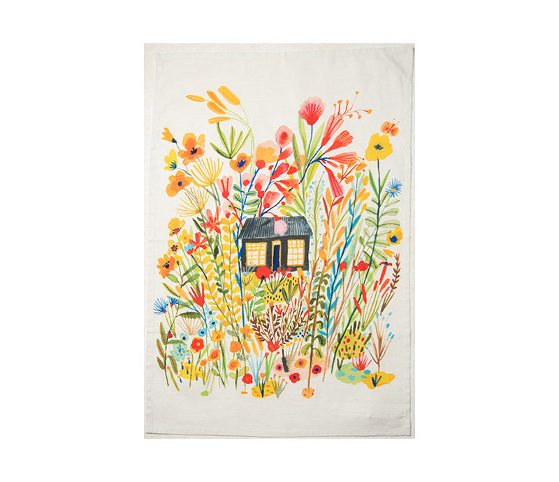 Bon|Artis Black Cottage Tea Towel - Soap & Water Everyday