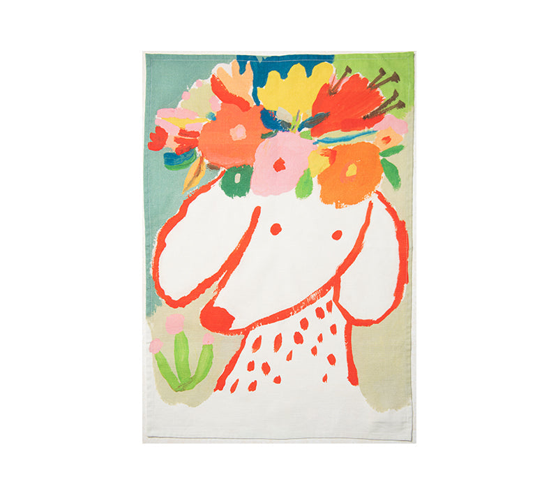 Bon|Artis Red Dog Tea Towel - Soap & Water Everyday