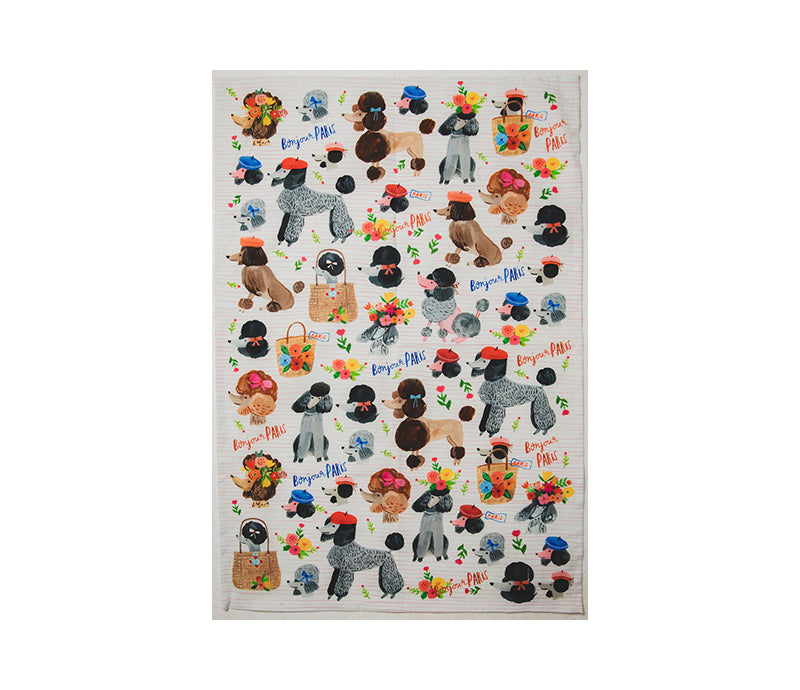 Bon|Artis Ooh La La Poodles Tea Towel - Soap &amp; Water Everyday