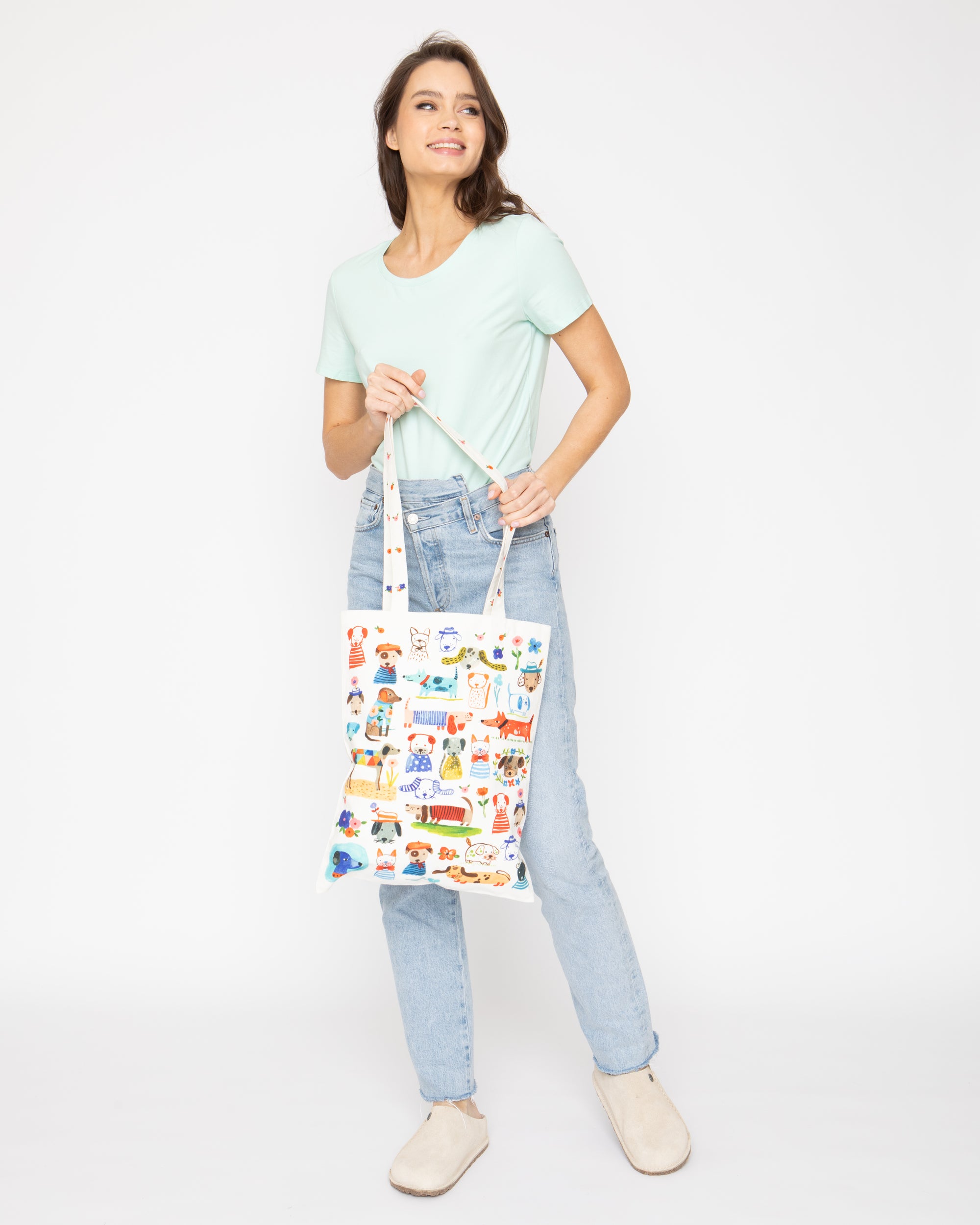 Bon|Artis Painted Dog Tote Bag