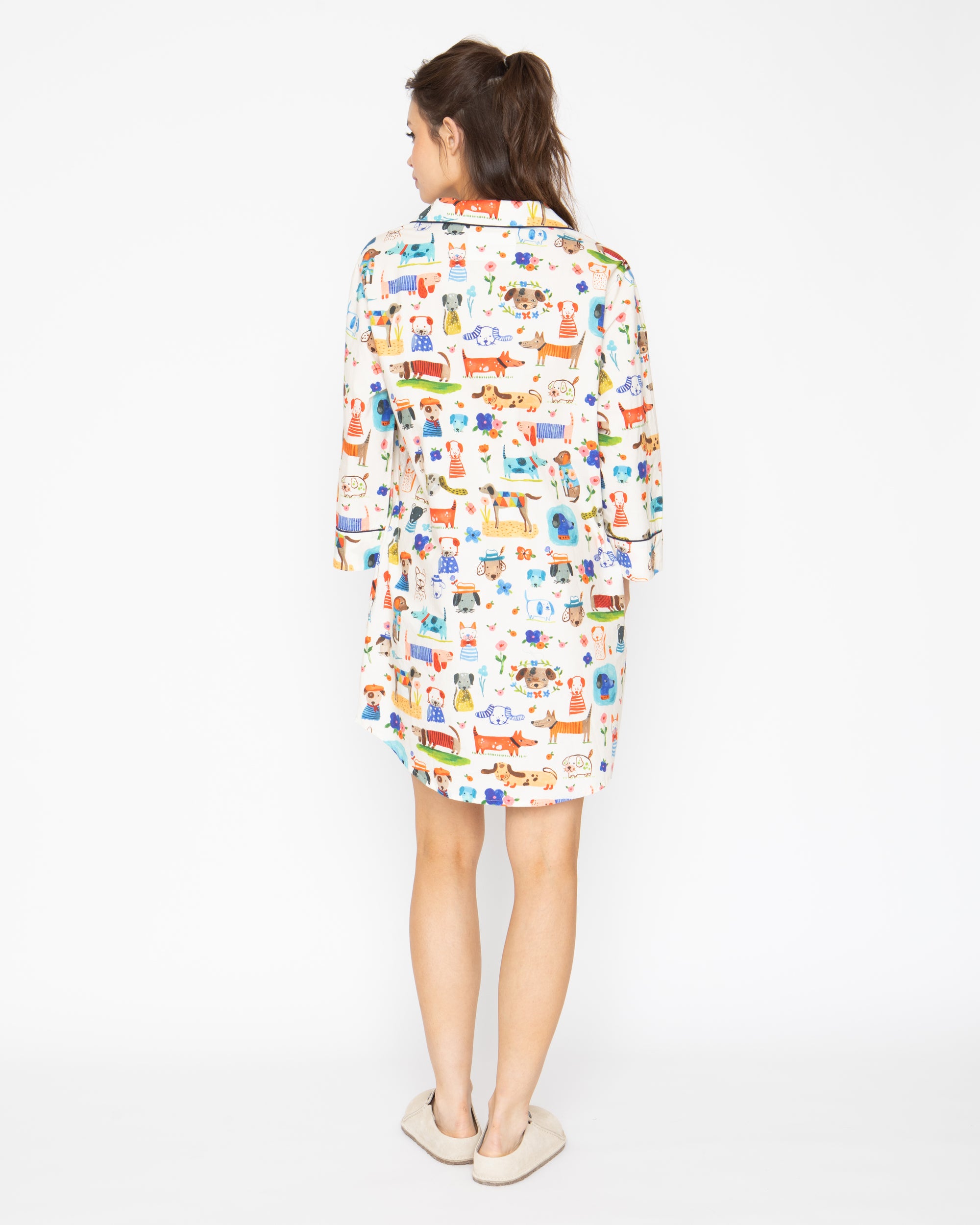 Bon|Artis Painted Dog Long Shirt Pajama