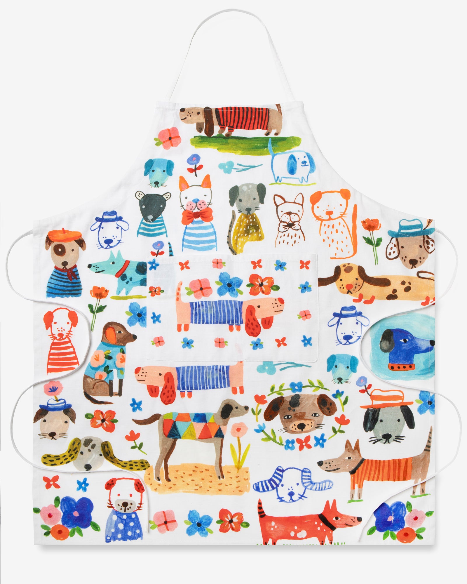 Bon|Artis Painted Dog Cotton Apron