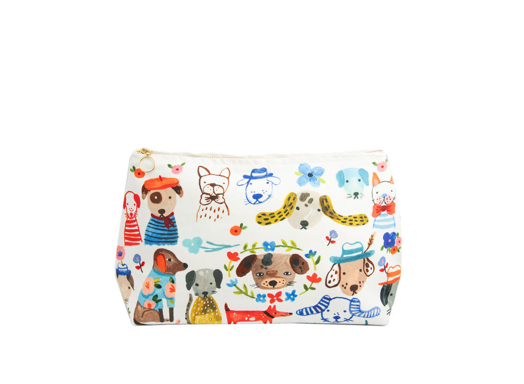 Bon|Artis Painted Dog Cosmetic Bags