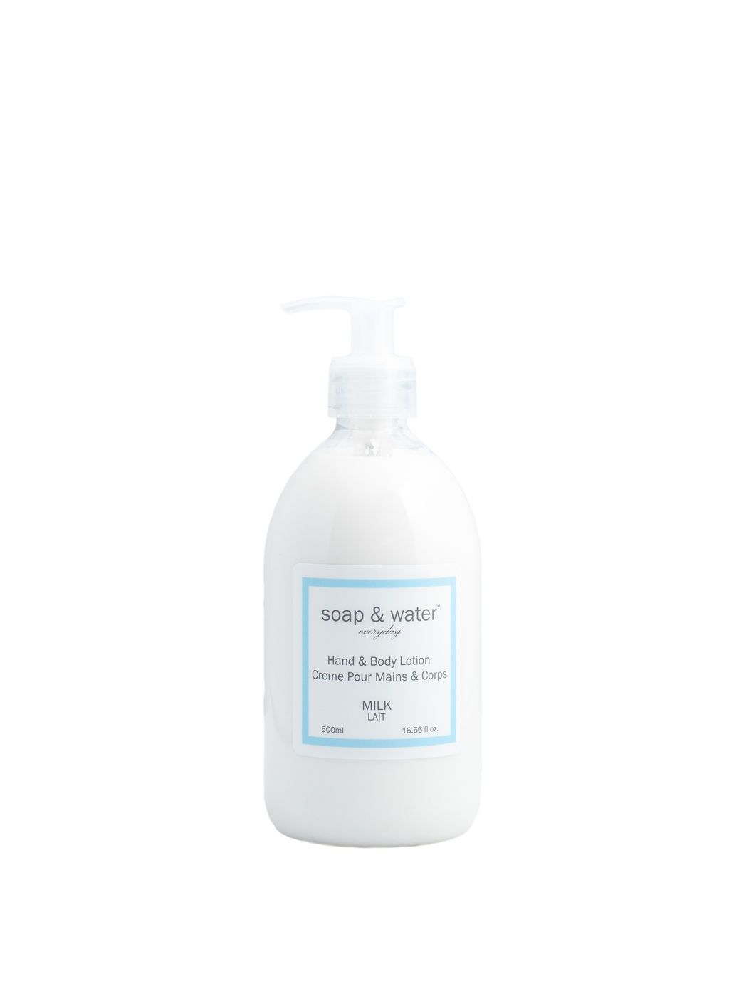 Soap &amp; Water Milk Hand &amp; Body Lotion - 500 ml - Soap &amp; Water Everyday