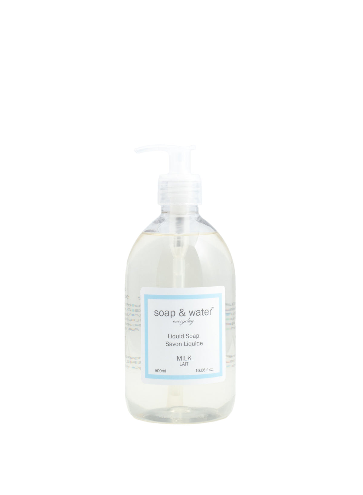 Soap &amp; Water Milk Liquid Soap - 500 ml - Soap &amp; Water Everyday