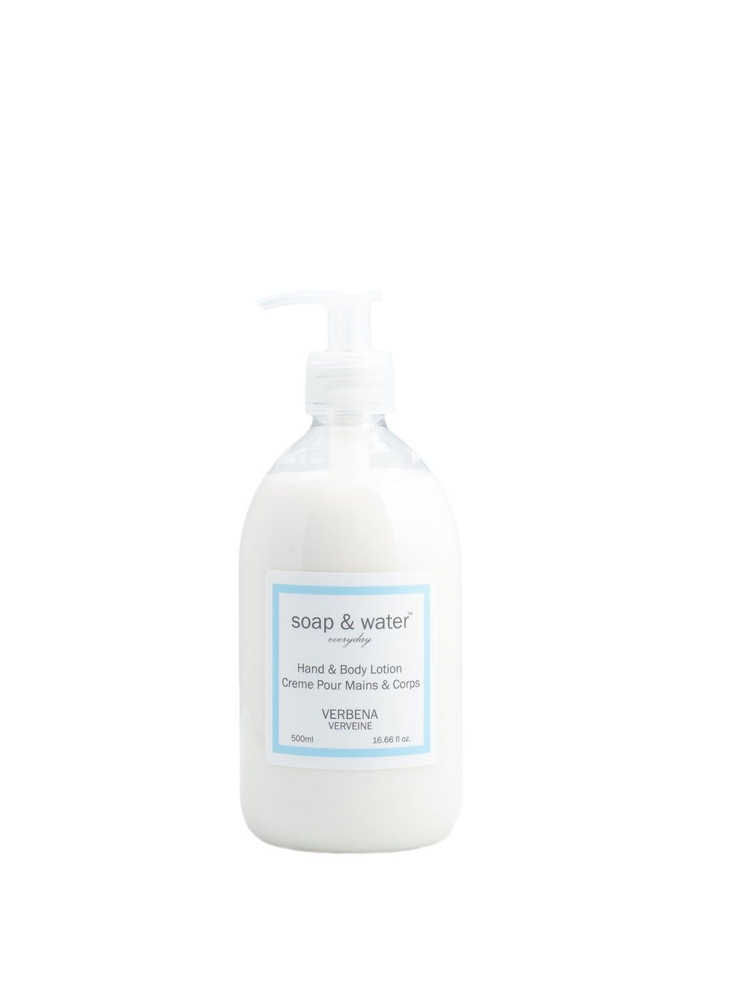 Soap &amp; Water Verbena Hand &amp; Body Lotion - 500 ml - Soap &amp; Water Everyday