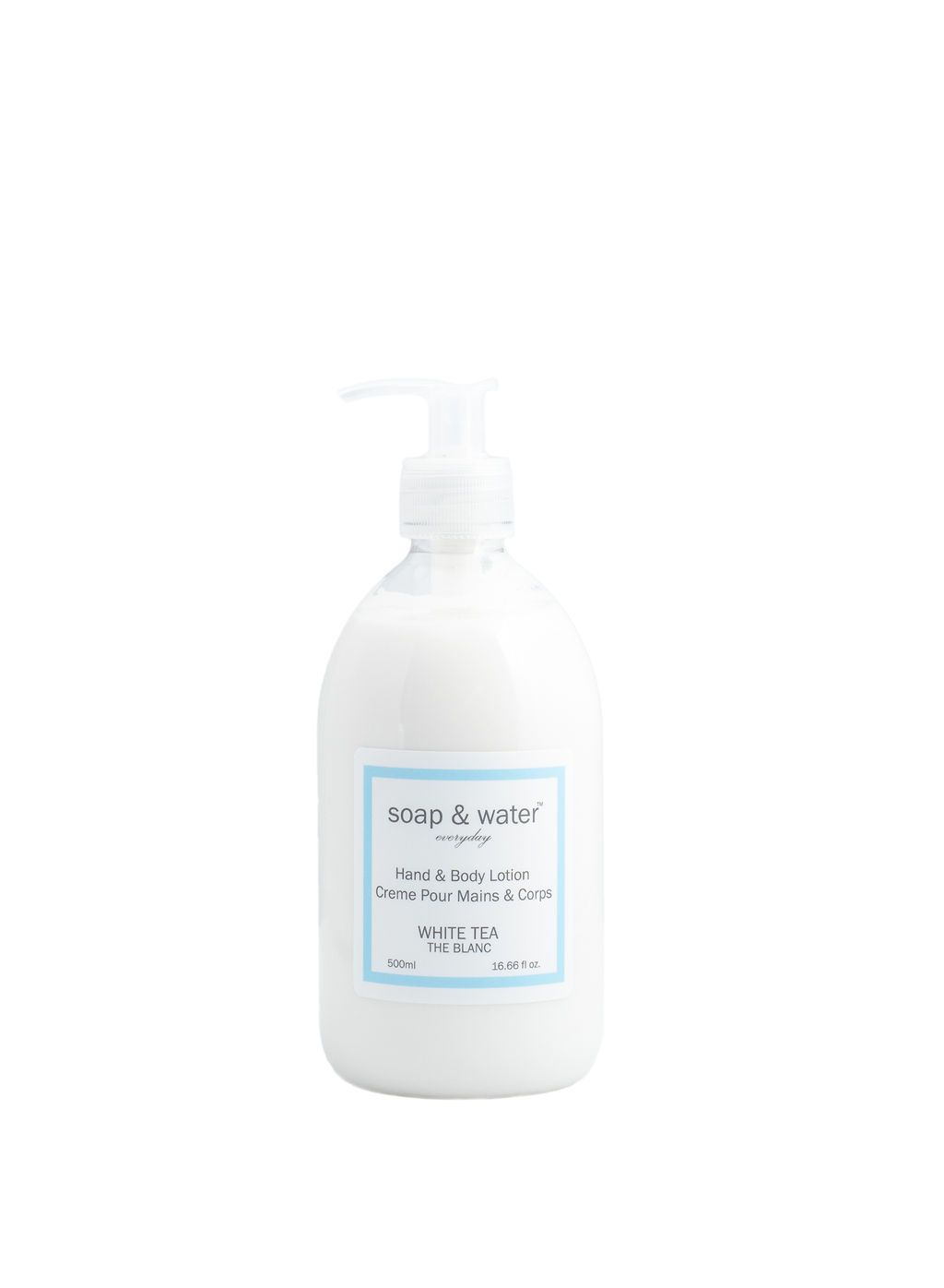 Soap &amp; Water White Tea Hand and Body Lotion - 500 ml - Soap &amp; Water Everyday