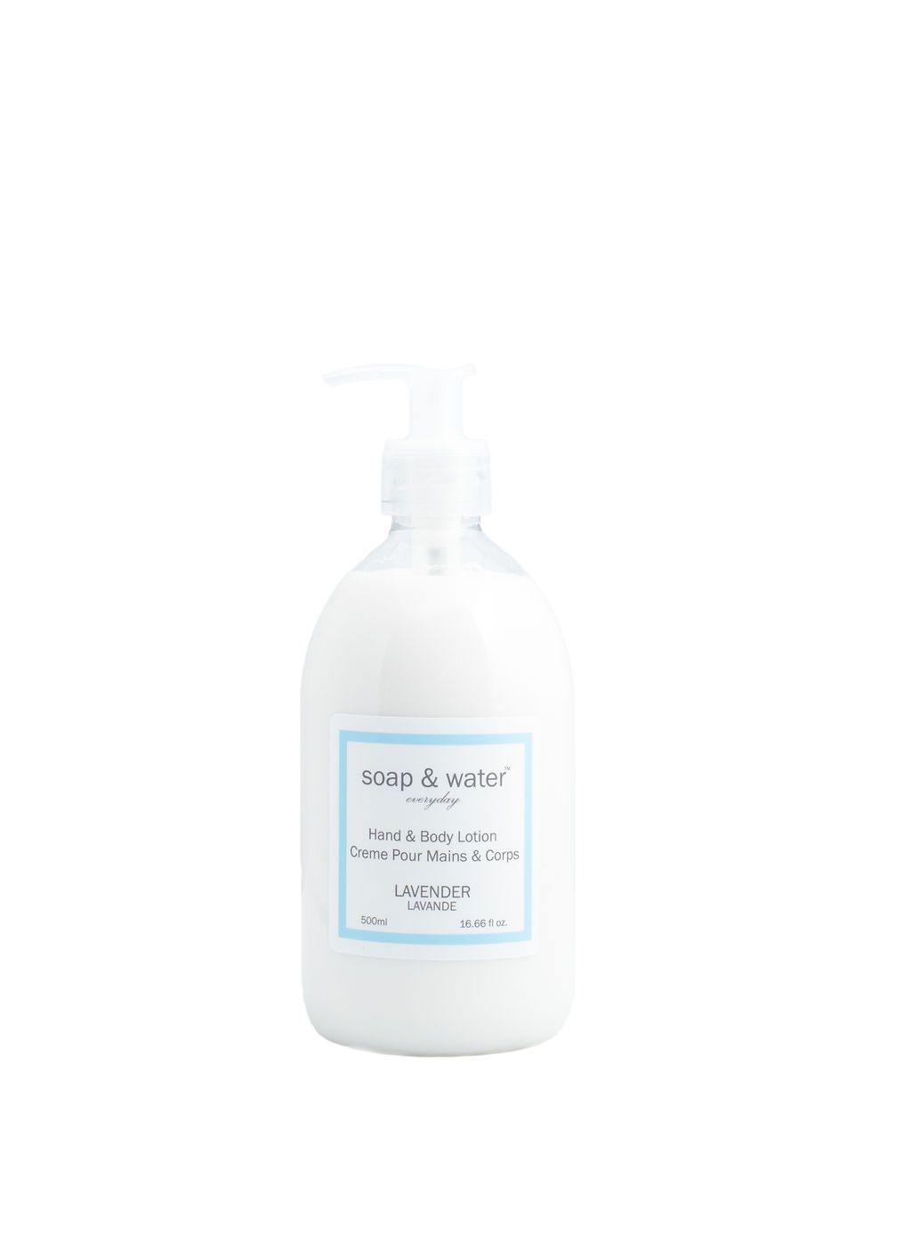 Soap &amp; Water Lavender Hand and Body Lotion - 500 ml - Soap &amp; Water Everyday