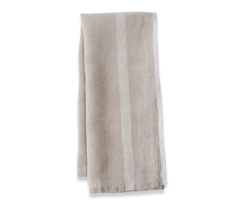 Caravan Laundered Linen Natural/White Tea Towel - Soap &amp; Water Everyday