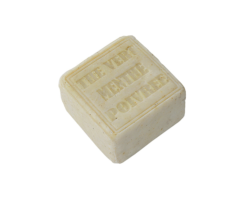 Maître Savonitto Exfoliating Organic Peppermint /Green Tea Cube Soap 265g - Soap &amp; Water Everyday