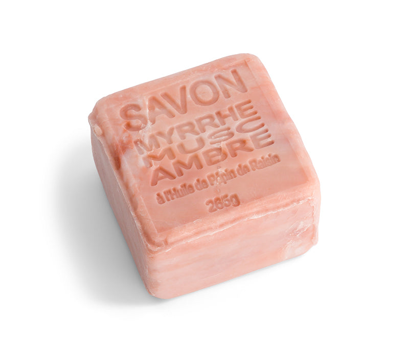 Maître Savonitto Amber Musk Cube Soap 265g - Soap &amp; Water Everyday