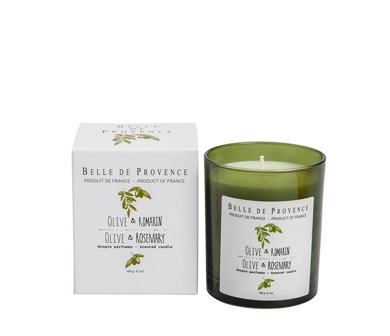 Belle de Provence Olive & Rosemary 190g Scented Candle - Soap & Water Everyday