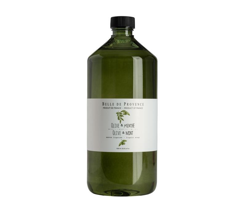 Belle de Provence Olive & Mint 1L Liquid Soap - Soap & Water Everyday