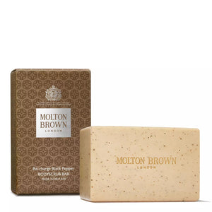 Molton Brown Re-Charge Black Pepper Sport Body Scrub Bar - Soap & Water Everyday